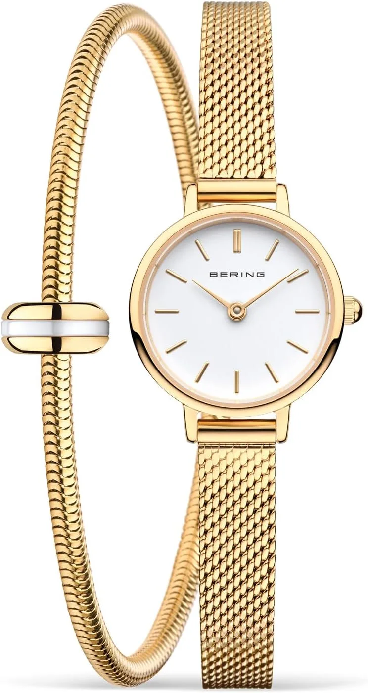 BERING ▫️ Relógio de quartzo para mulher, coleção clássica em aço inoxidável 11022-334-Lovely-1-GWP-X0