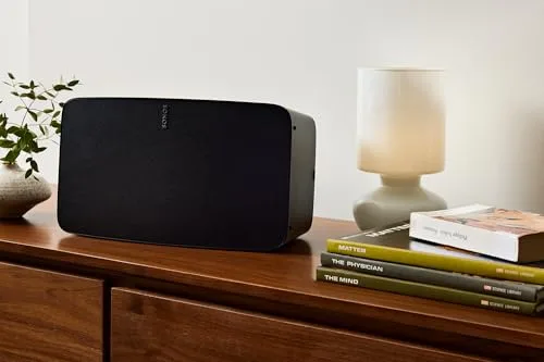 Sonos ▫️ Five | Altifalante Hi-Fi com Wi-Fi, entrada de linha de 3,5 mm e compatibilidade com áudio de alta resolução - Preto 4