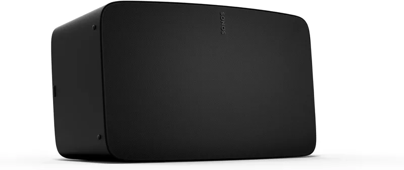 Sonos ▫️ Five | Altifalante Hi-Fi com Wi-Fi, entrada de linha de 3,5 mm e compatibilidade com áudio de alta resolução - Preto