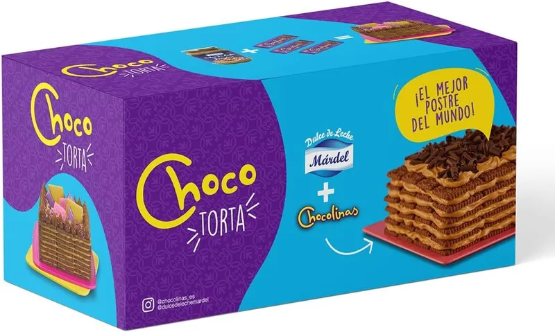 Mardel ▫️ Pacote Chocotorta – 3 unidades de Chocolinas + 1 unidade de doce de leite Pastelero 450 g