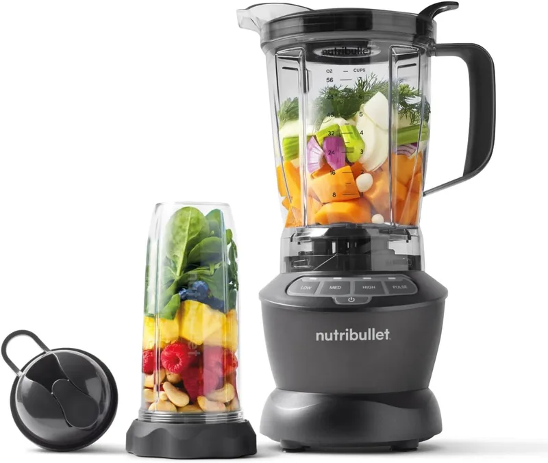 NutriBullet ▫️ liquidificador Blender Combo, liquidificador, liquidificador multifunções, 1200 Watt, jarro de 1,8 L, sem BPA, NBF500DG