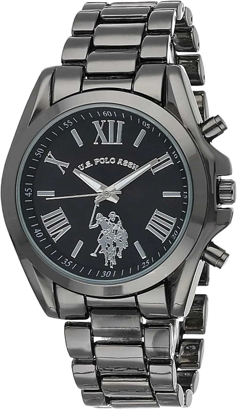 Accutime ▫️ U.S. Polo Assn. Relógio analógico de quartzo para homem com bracelete em metal USC40436AZ