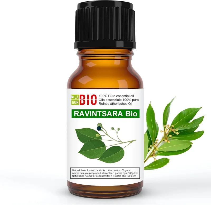 Laborbio ▫️ Ravintsara de Madagáscar Bio Óleo Essencial 100% Puro 30 ml - Complementos alimentares Terapêutica Cosmética Aromaterapia -