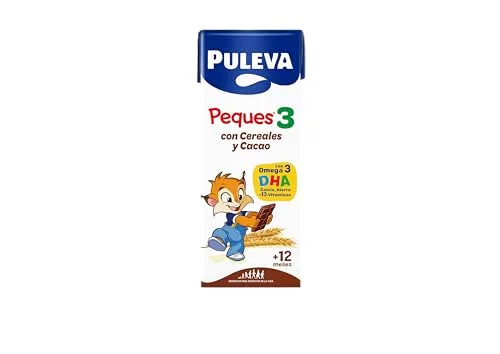 Puleva ▫️ Peques 3 Cereais e Cacau com Leite para o Crescimento +12M, 10x3x200 ml 3