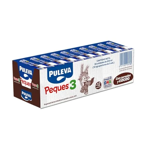 Puleva ▫️ Peques 3 Cereais e Cacau com Leite para o Crescimento +12M, 10x3x200 ml 4