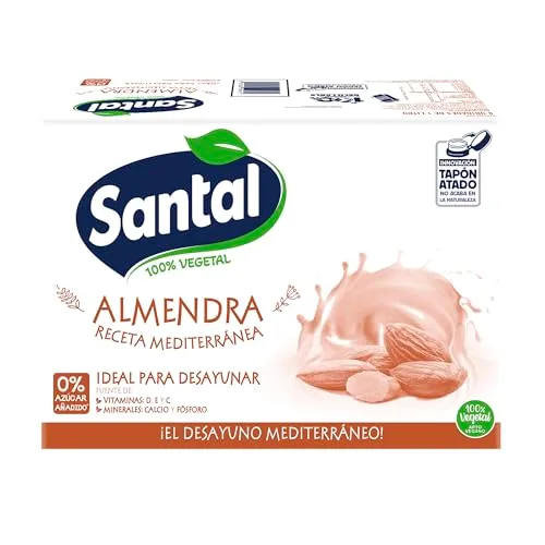 Santal ▫️ Bebida Vegetal de Amêndoa Sem Açúcares Adicionados, Embalagem de 6 x 1 L 5