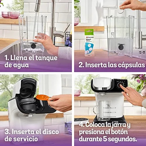 Bosch ▫️ Máquina multibebida TASSIMO MY WAY 2, TAS6504, até 70 bebidas, OneTouch, serviço individual, personalização de bebidas, filtragem de água BRITA MAXTRA+, INTELLIBRE, branca 6