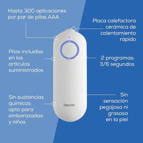 Beurer ▫️ BiteX Original – Dispositivo para o tratamento de mordidas e picadas de insetos BR 60, caneta térmica elétrica para picadas de mosquito que alivia a comichão, ideal para viagens 6