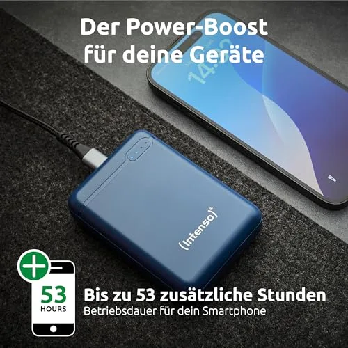 Intenso ▫️ Carregador portátil Power Bank XS10000, bateria externa (10 000 mAh, para smartphones, tablets e muito mais), azul 2