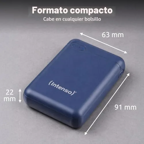 Intenso ▫️ Carregador portátil Power Bank XS10000, bateria externa (10 000 mAh, para smartphones, tablets e muito mais), azul 5