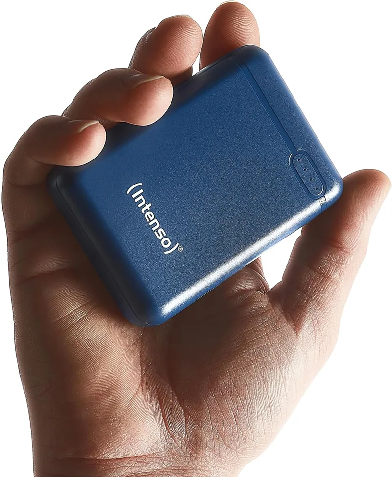 Intenso ▫️ Carregador portátil Power Bank XS10000, bateria externa (10 000 mAh, para smartphones, tablets e muito mais), azul