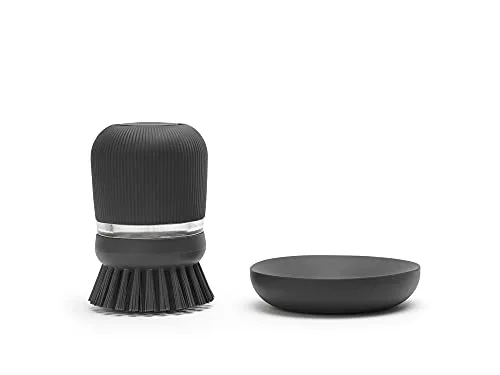 Brabantia ▫️ Escova com dispensador de sabonete, cinzento escuro, tamanho único 2