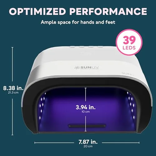 SUNUV ▫️ Lâmpada UV para unhas, LED profissional, sensor automático, SUN3 Branca 2