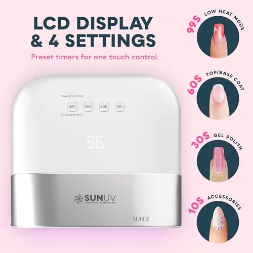 SUNUV ▫️ Lâmpada UV para unhas, LED profissional, sensor automático, SUN3 Branca 4