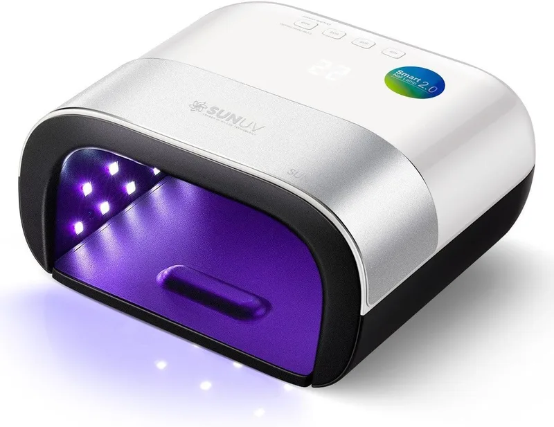 SUNUV ▫️ Lâmpada UV para unhas, LED profissional, sensor automático, SUN3 Branca