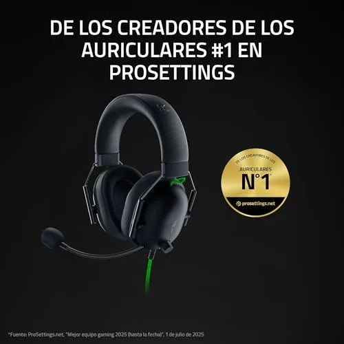 Razer ▫️ BlackShark V2 X - Auscultadores para jogos (Auscultadores com fio com driver de 50 mm e supressão de ruído para PC, Mac, PS4, Xbox One e Switch) Preto 2