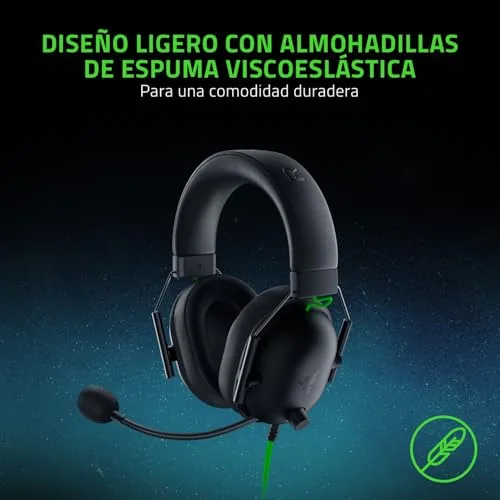Razer ▫️ BlackShark V2 X - Auscultadores para jogos (Auscultadores com fio com driver de 50 mm e supressão de ruído para PC, Mac, PS4, Xbox One e Switch) Preto 6
