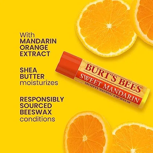 Burt's Bees ▫️ Bálsamos labiais Freshly Picked, : Cera de abelha, Melancia, Tangerina 3