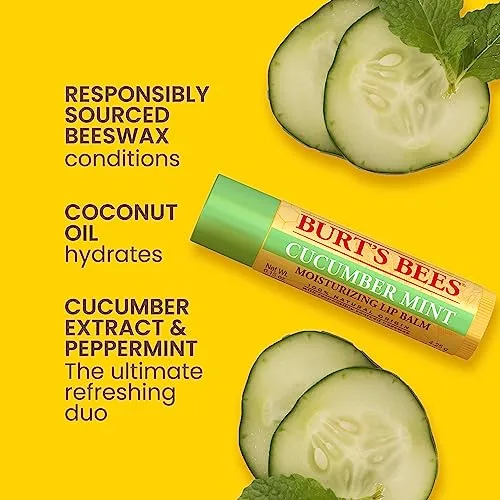 Burt's Bees ▫️ Bálsamos labiais Freshly Picked, : Cera de abelha, Melancia, Tangerina 5