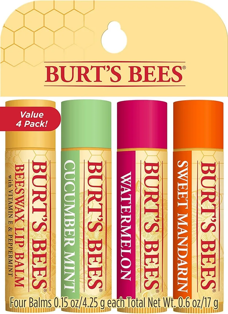 Burt's Bees ▫️ Bálsamos labiais Freshly Picked, : Cera de abelha, Melancia, Tangerina