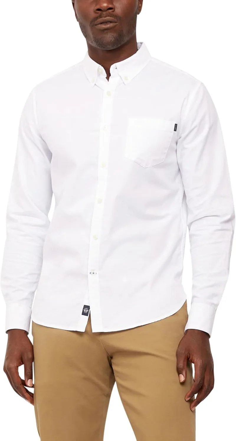 Dockers ▫️ Camisa Stretch Oxford Slim para Homem