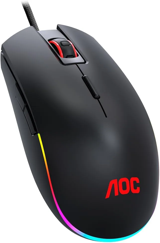 AOC ▫️ GM500 - Rato para jogos - RGB 16,8 personalizável - tempo de resposta de 1 ms - 5000 PPP - aceleração de 20 G