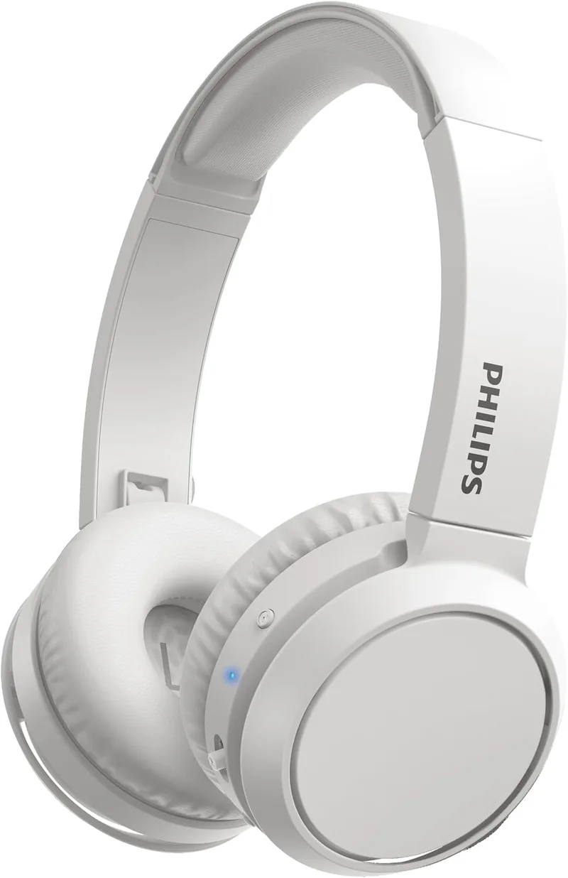 PHILIPS ▫️ H4205WT/00 - Auscultadores sem fios Bluetooth, On Ear Bass Boost, 29 horas de autonomia, função de carregamento rápido, isolamento acústico, design dobrável, 2020, Branco (White)