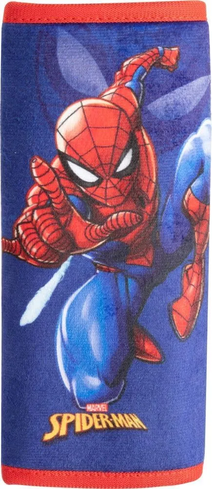 Marvel Spiderman ▫️ Tataway Protetor de Almofada de Carro Macio com Correia Única, Protetor de Cinto de Segurança Homem-Aranha Super-Heróis