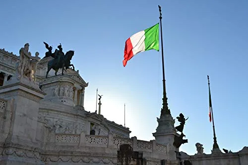 KliKil ▫️ Bandeira Grande da Itália - Conjunto de 2 bandeiras, bandeira italiana em poliéster náutico. Resistente ao vento, Bandeira da Itália - 150 x 90 cm 3