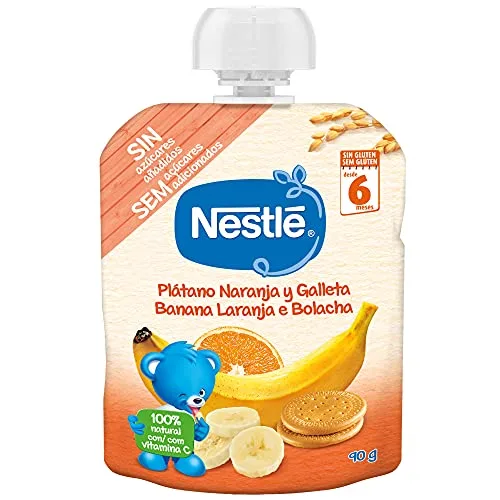 Nestlé Papillas ▫️ Nestlé Puré de Banana e Laranja com Biscoito 16x90 g 2