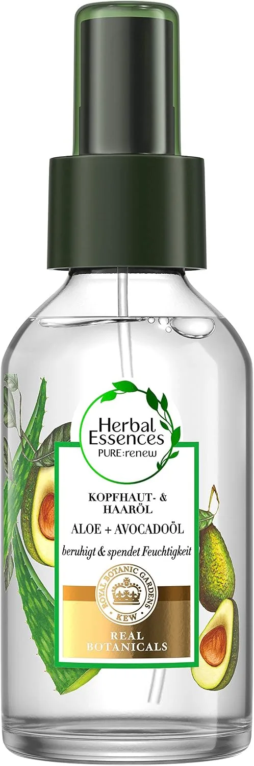 Herbal Essences ▫️ PURE renew Óleo para o couro cabeludo e cabelo com aloé vera e óleo de abacate 100 ml