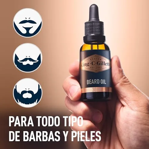 King C. Gillette ▫️ Óleo de Barba para Homem, 30 ml 3
