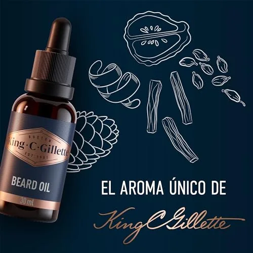 King C. Gillette ▫️ Óleo de Barba para Homem, 30 ml 4