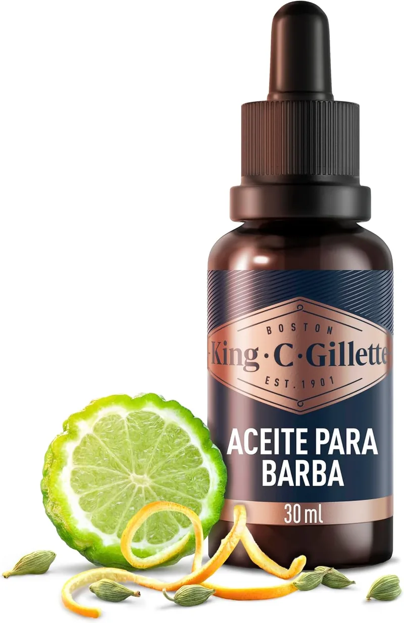 King C. Gillette ▫️ Óleo de Barba para Homem, 30 ml