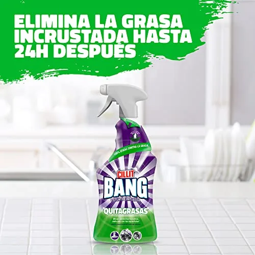 Cillit Bang ▫️ Spray de limpeza desengordurante, para cozinhas, e spray para sujidade e manchas de humidade, para casas de banho - Conjunto de 2 x 750 ml 3