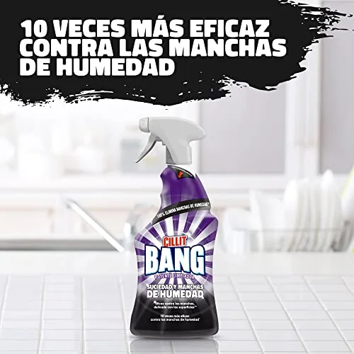 Cillit Bang ▫️ Spray de limpeza desengordurante, para cozinhas, e spray para sujidade e manchas de humidade, para casas de banho - Conjunto de 2 x 750 ml 5