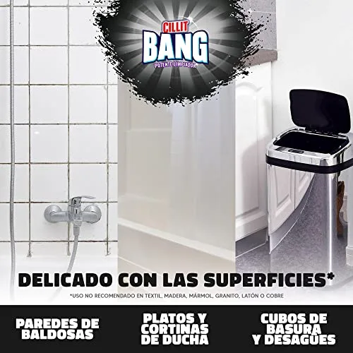 Cillit Bang ▫️ Spray de limpeza desengordurante, para cozinhas, e spray para sujidade e manchas de humidade, para casas de banho - Conjunto de 2 x 750 ml 6