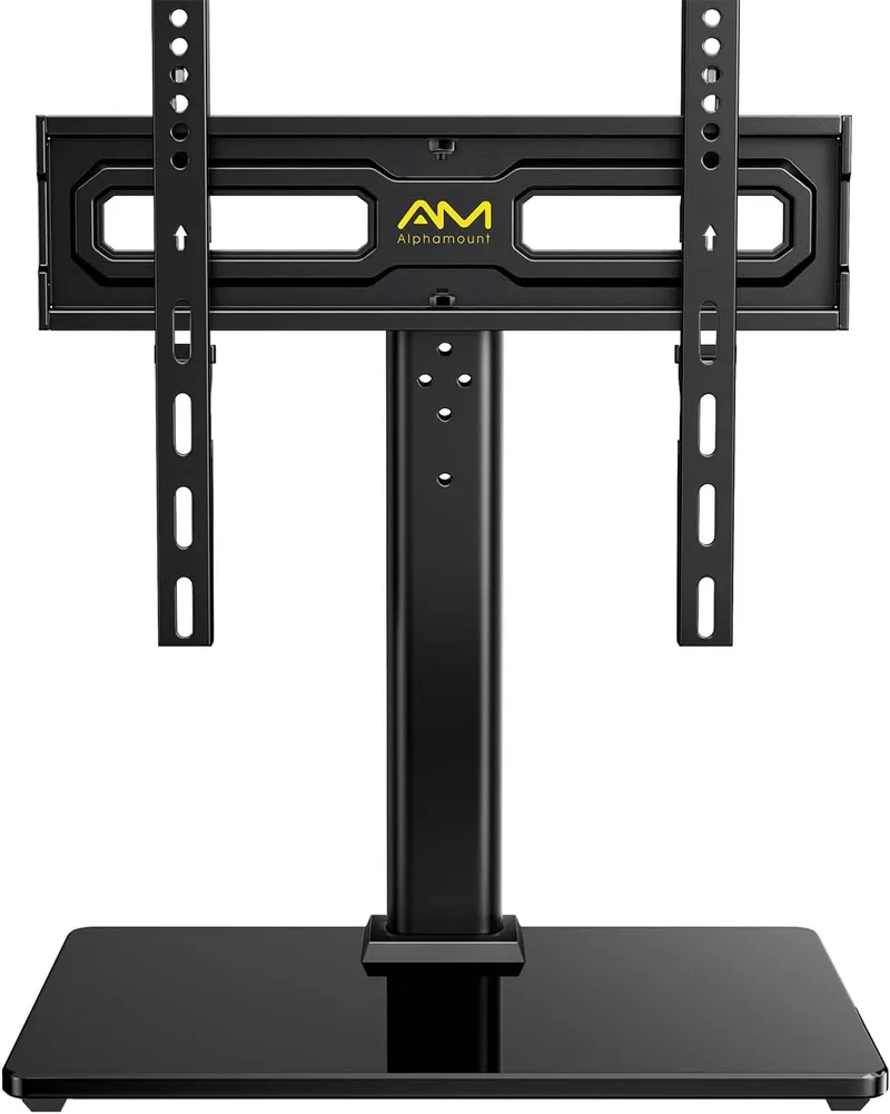 Alphamount ▫️ Suporte de TV giratório universal para TVs LCD LED OLED de 24-60 polegadas - Suporte de chão ajustável em altura, máx. 45 kg, máx. VESA 400x400 mm