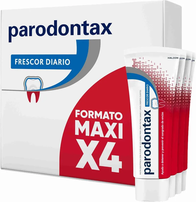 Parodontax ▫️ A pasta de dentes ajuda a manter e a prevenir o sangramento das gengivas, frescura diária, embalagem de 4 x 75 ml