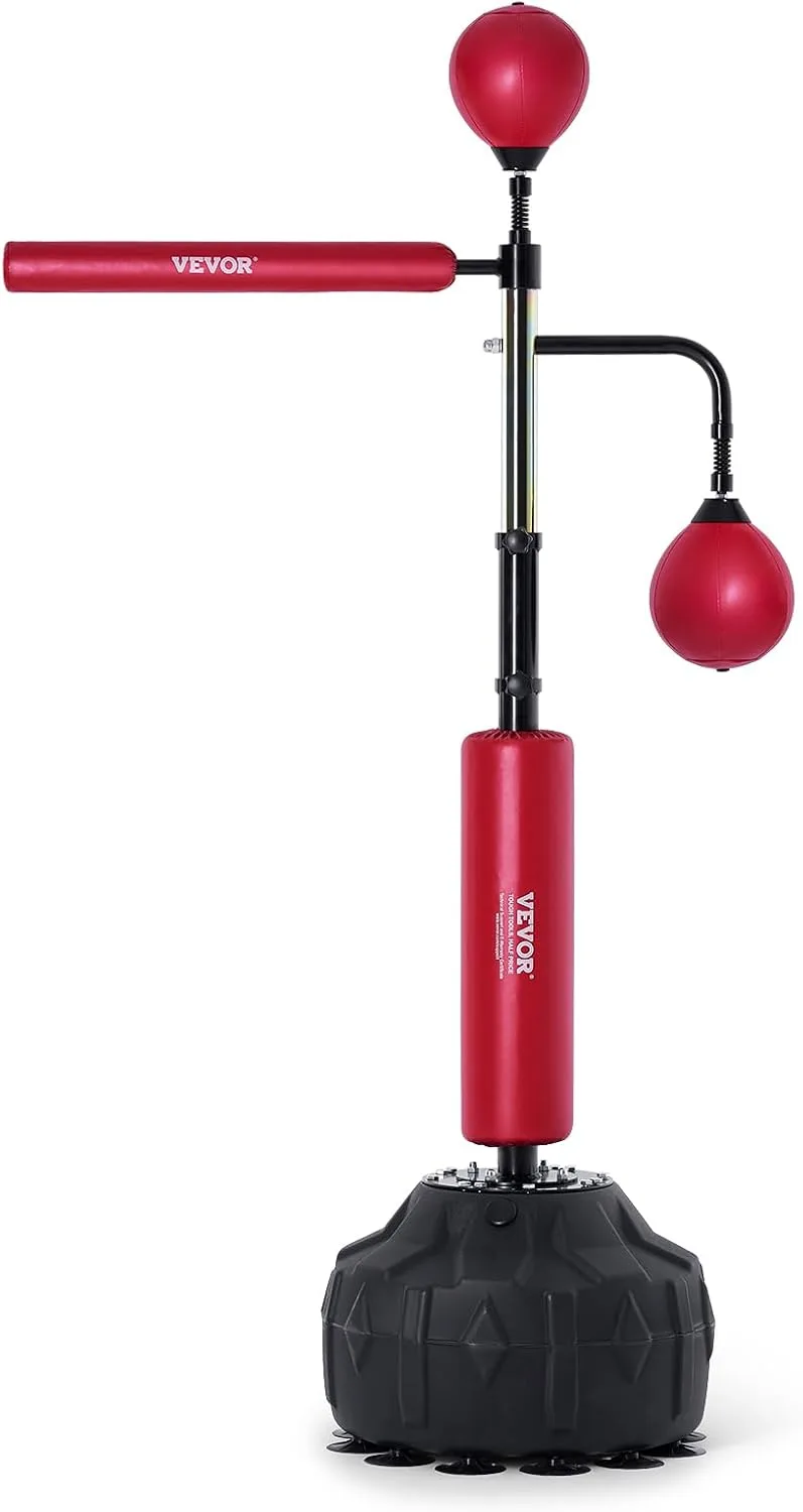 VEVOR ▫️ Saco de boxe com suporte ajustável, 965 x 480 x 1580 mm, para adolescentes e adultos – modelo independente com luvas de treino, vermelho