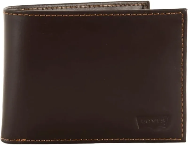 Levi's ▫️ Casual Classics Hunte Coin Bifold - Batwin Unissexo, Castanho Escuro, UN