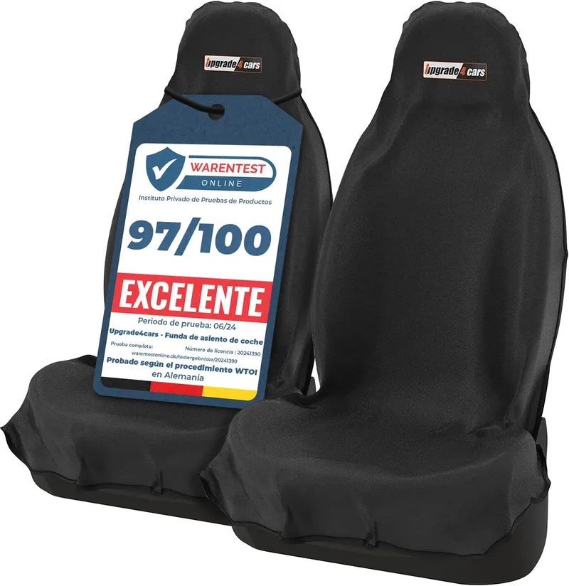Upgrade4cars ▫️ 2 x Capas impermeáveis para bancos dianteiros de automóvel