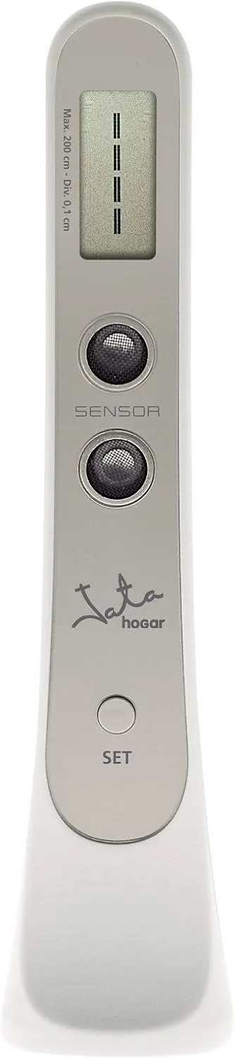 Jata ▫️ HOGAR 80 - Medidor de altura digital com sensor de infravermelhos, medidor de altura eletrónico de alta precisão até 200 cm, ecrã LCD, medição em cm e polegadas