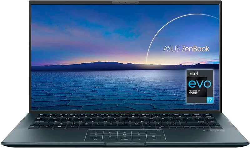 ASUS ▫️ ZenBook 14 Ultralight UX435EAL-KC096T - Portátil Full HD de 14" (Intel Core i7-1165G7, 16 GB de RAM, 512 GB SSD, 32 GB Intel Optane, placa gráfica Intel Iris Xe, sem SO) Cinzento pinho - Teclado QWERTY espanhol