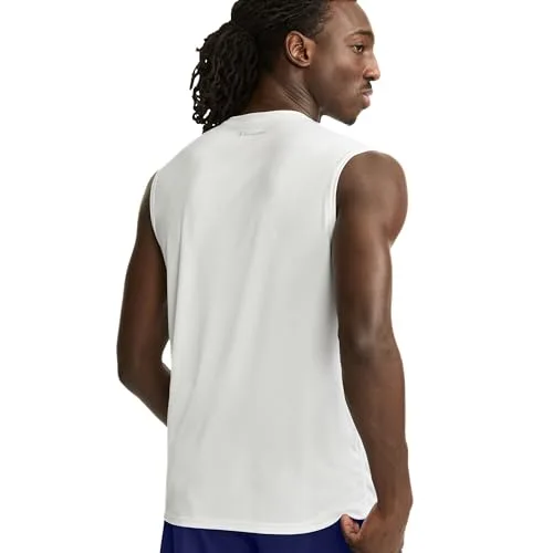 Champion ▫️ Camisola sem mangas Camisola desportiva tipo «muscle tank», com tecnologia de absorção de humidade, Camisola «muscle tank» para homem (tamanhos normais ou grandes e altos) Camisola para homem (pacote de 1) 2