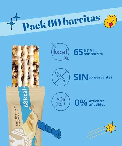 Corny ▫️ Barritas de cereais 0% de chocolate branco, 10 x 6 x 20 g 3