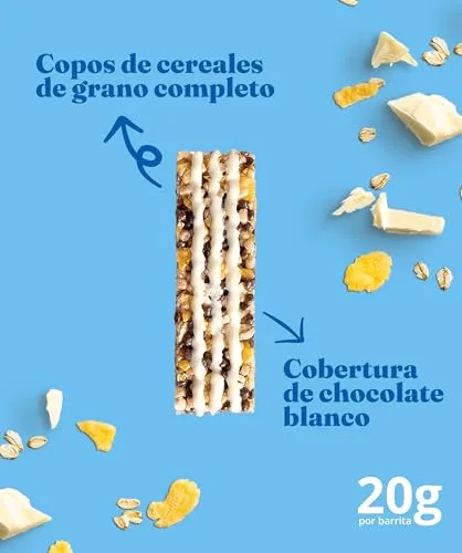 Corny ▫️ Barritas de cereais 0% de chocolate branco, 10 x 6 x 20 g 5