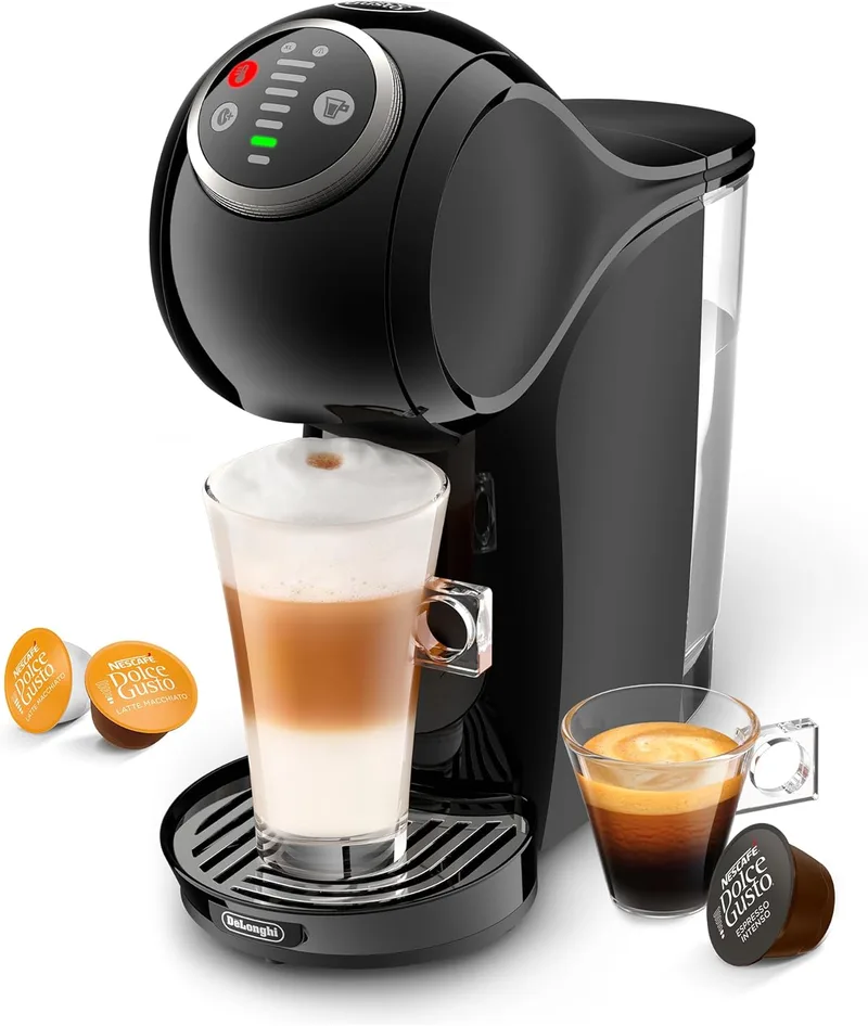 Nescafé Dolce Gusto ▫️ Genio Plus EDG315.B - Máquina de café automática de cápsulas, 15 bar de pressão, depósito de 0,8 L, cor preta