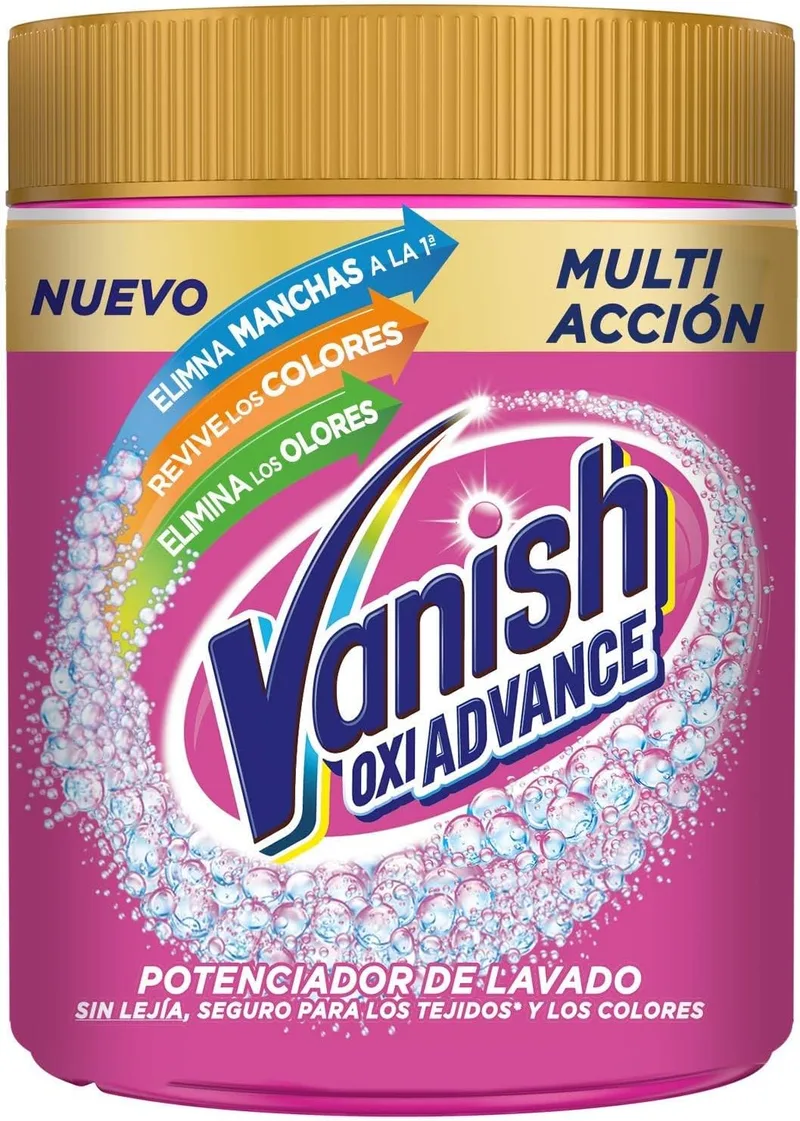 Vanish ▫️ Oxi Action Multipoder - Removedor de manchas multifuncional para a roupa, em pó, sem lixívia, 400 g.