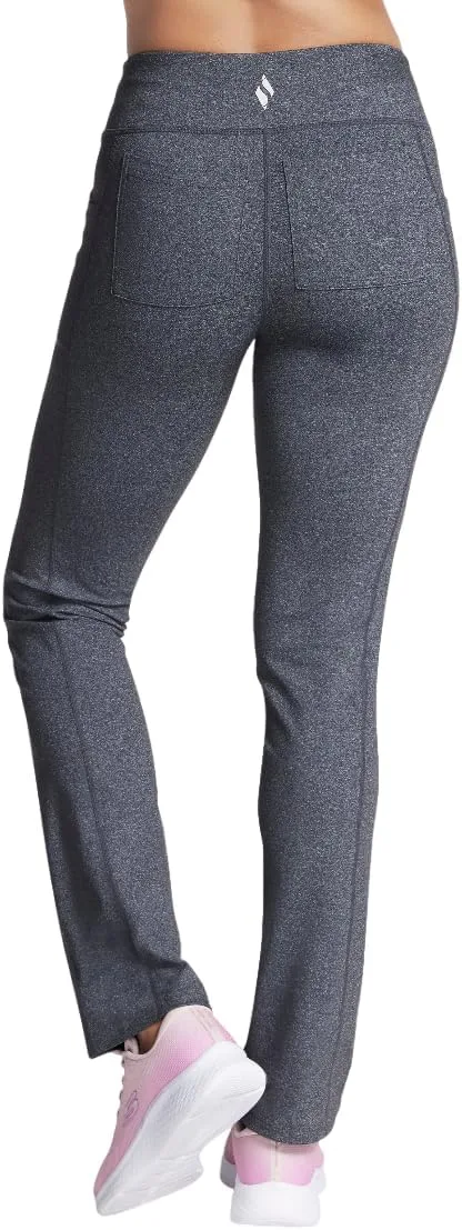 Skechers ▫️ Go Walk Calças de Cintura Alta Joy – Elásticas em 4 direções, com absorção de humidade, cintura em camadas - Leggings para mulher